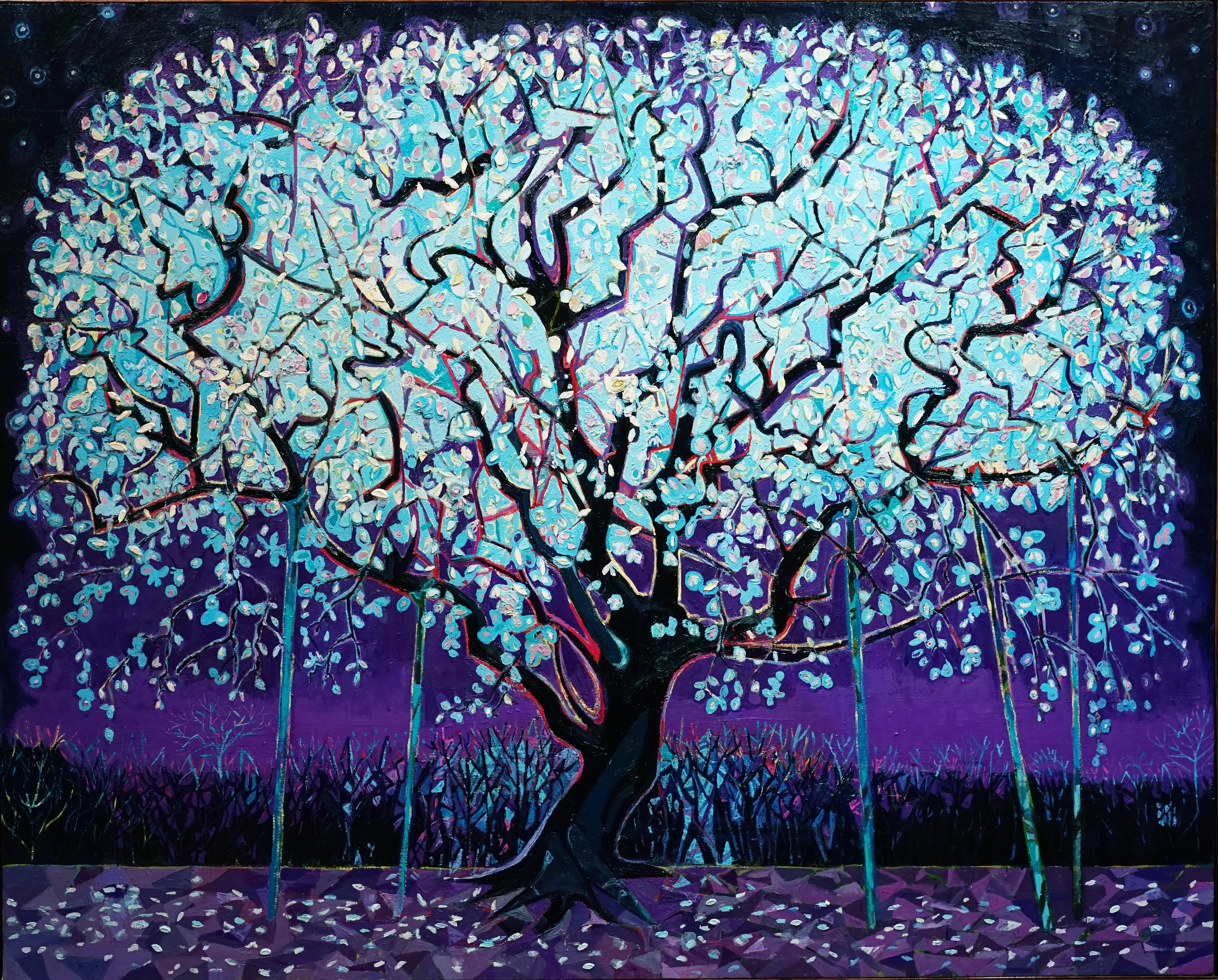 Simon Mc Williams Landscape Painting - Night Blossom