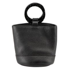 Simon Miller Schwarze Mini Bonsai Bucket Bag aus Leder