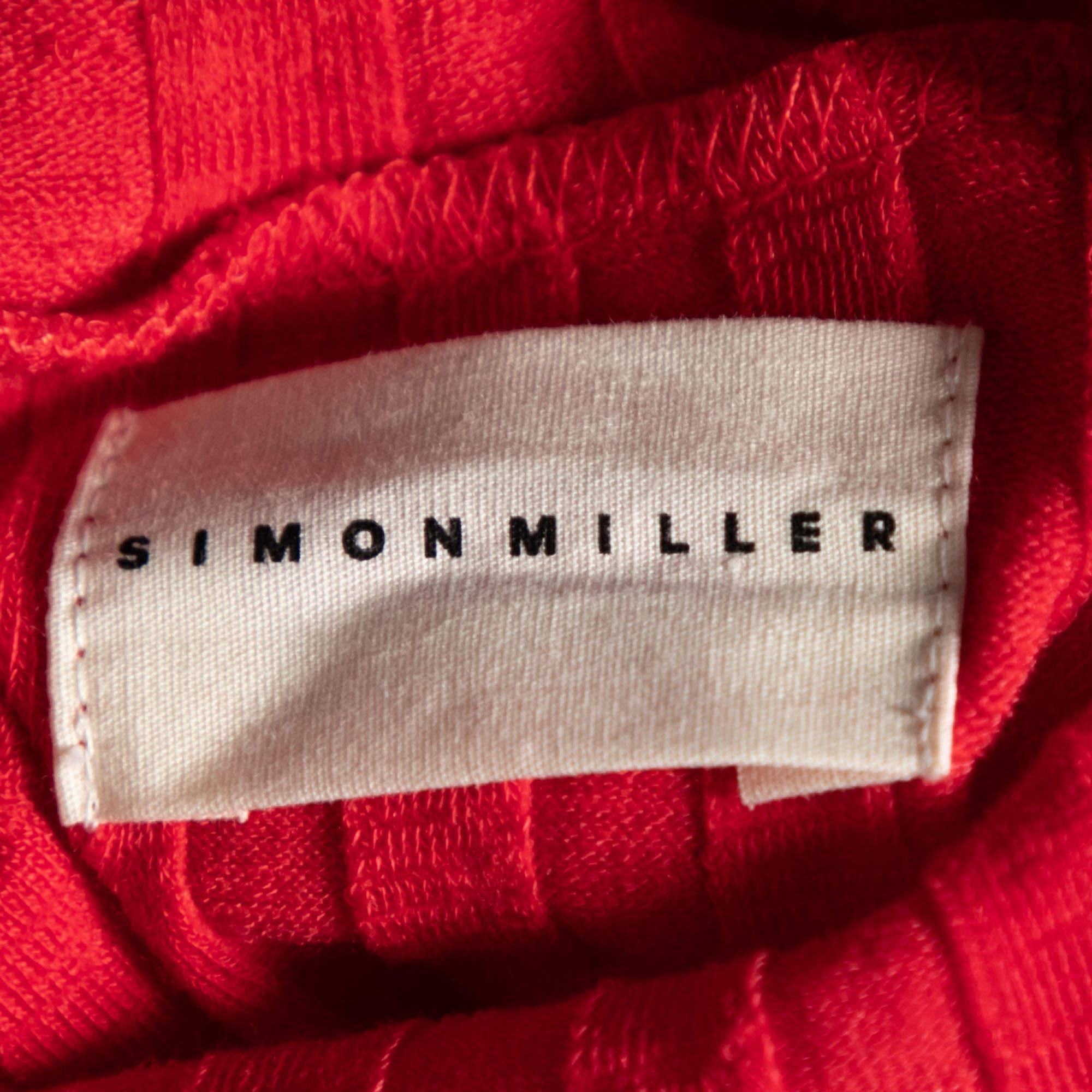 Simon Miller Orange Rib Knit Long Sleeve Turtle Neck Sweater L In Excellent Condition For Sale In Dubai, Al Qouz 2