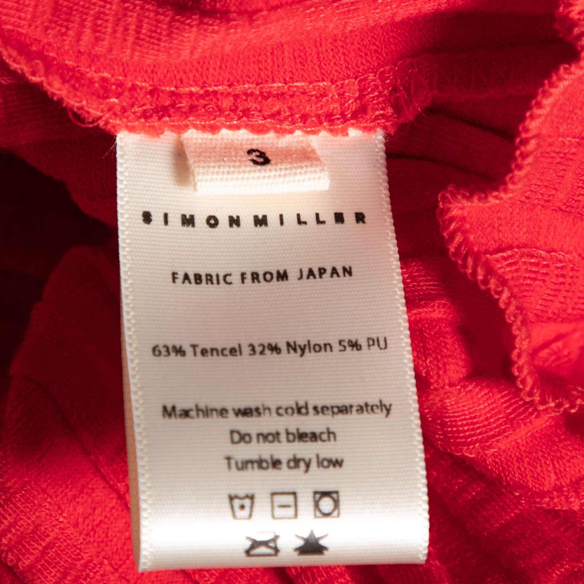 Women's Simon Miller Orange Rib Knit Long Sleeve Turtle Neck Sweater L For Sale