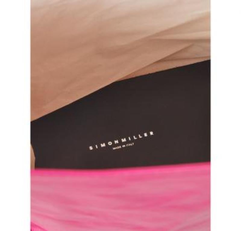 Simon Miller Pink/Black Leather Small Lunch Bag Clutch Damen im Angebot