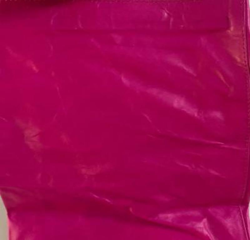 Simon Miller Pink/Black Leather Small Lunch Bag Clutch im Angebot 3