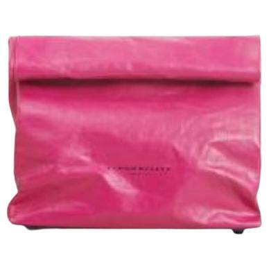 Simon Miller Pink/Black Leather Small Lunch Bag Clutch im Angebot