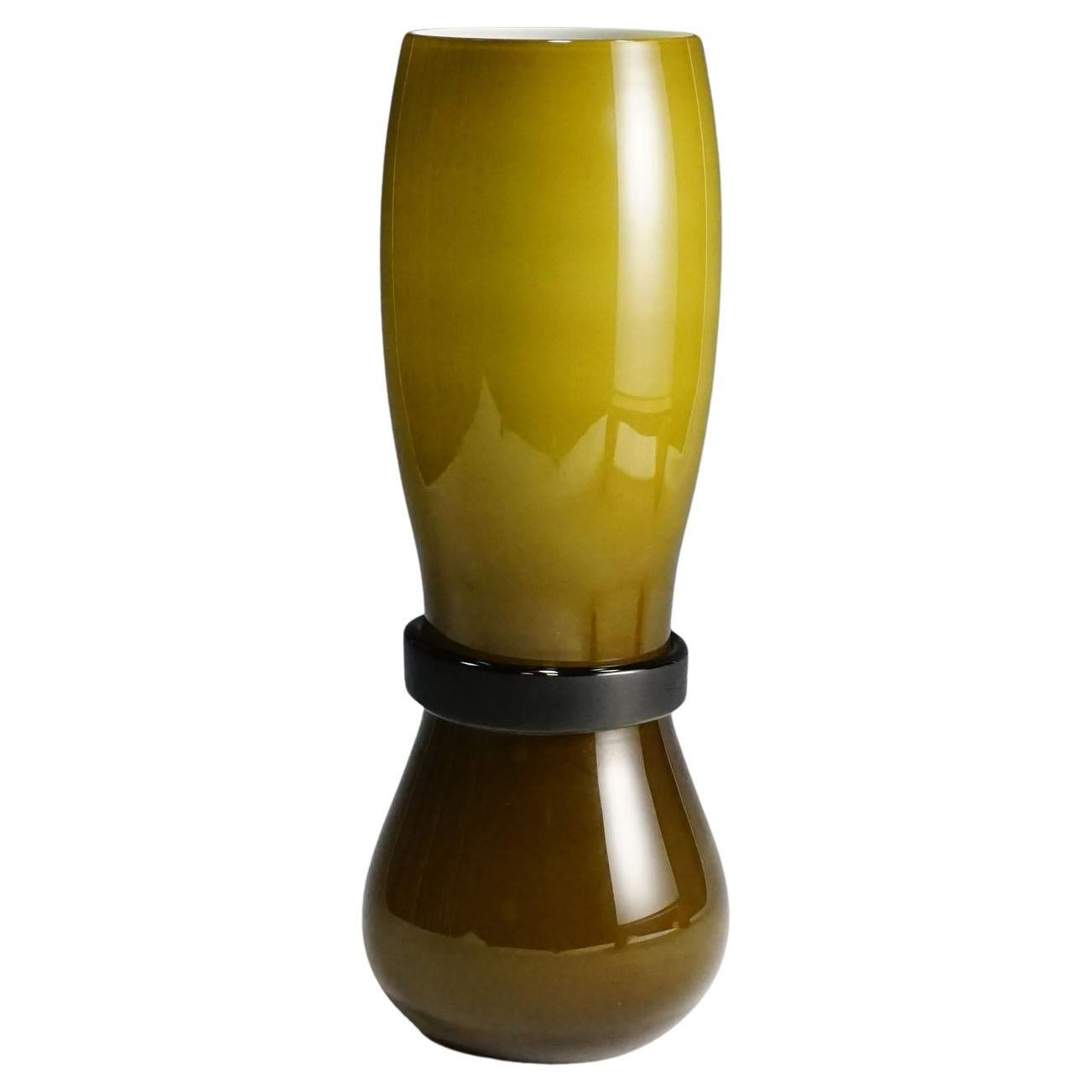 Simon Moore for Salviati, Large Fasciati Murano Glass Vase For Sale