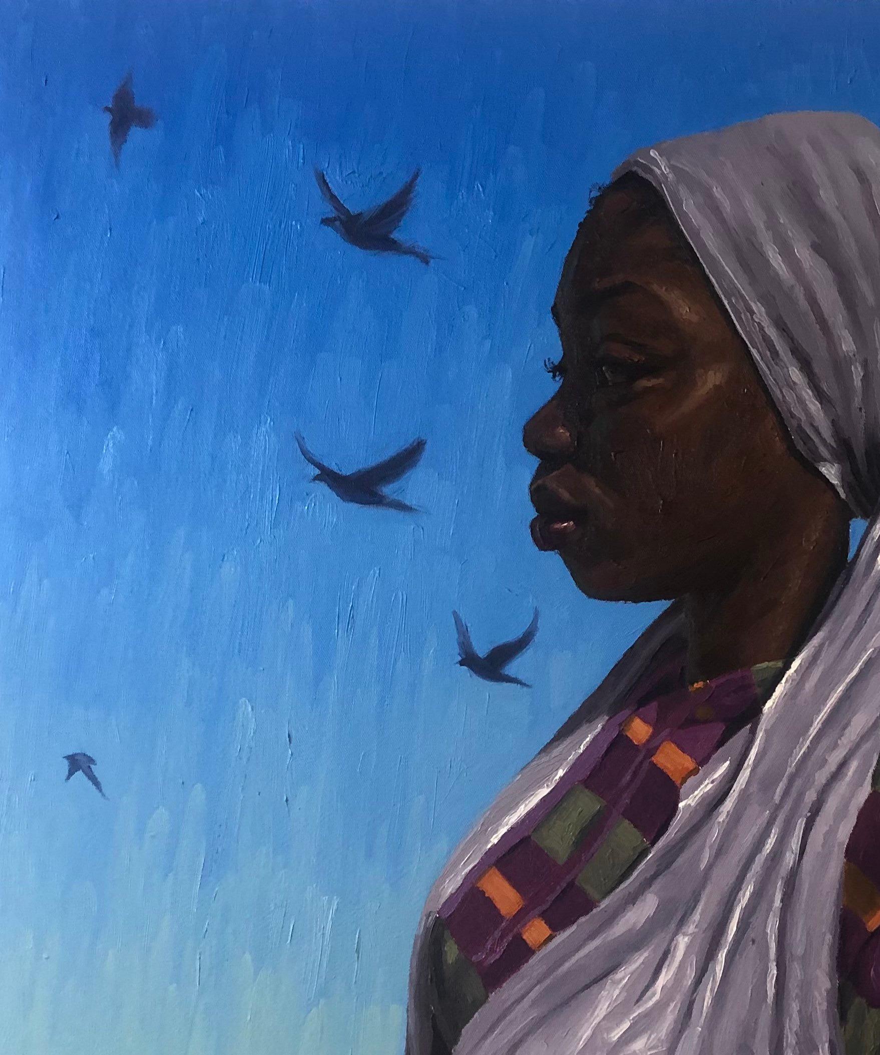 Escape - Painting by Simon Obeka
