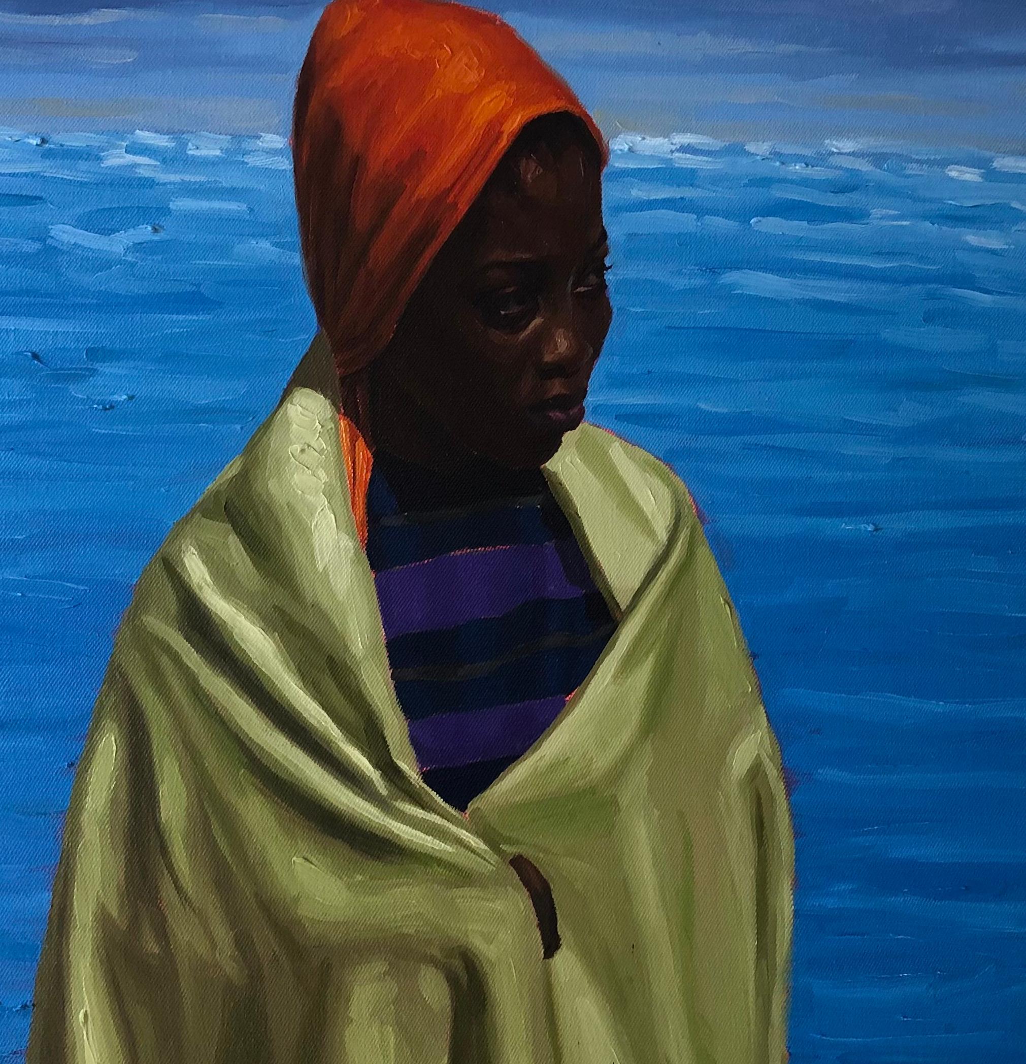 Ayant tout fait, je Stand 2 - 21e siècle, Contemporain, Paysage, Femmes, Huile en vente 2