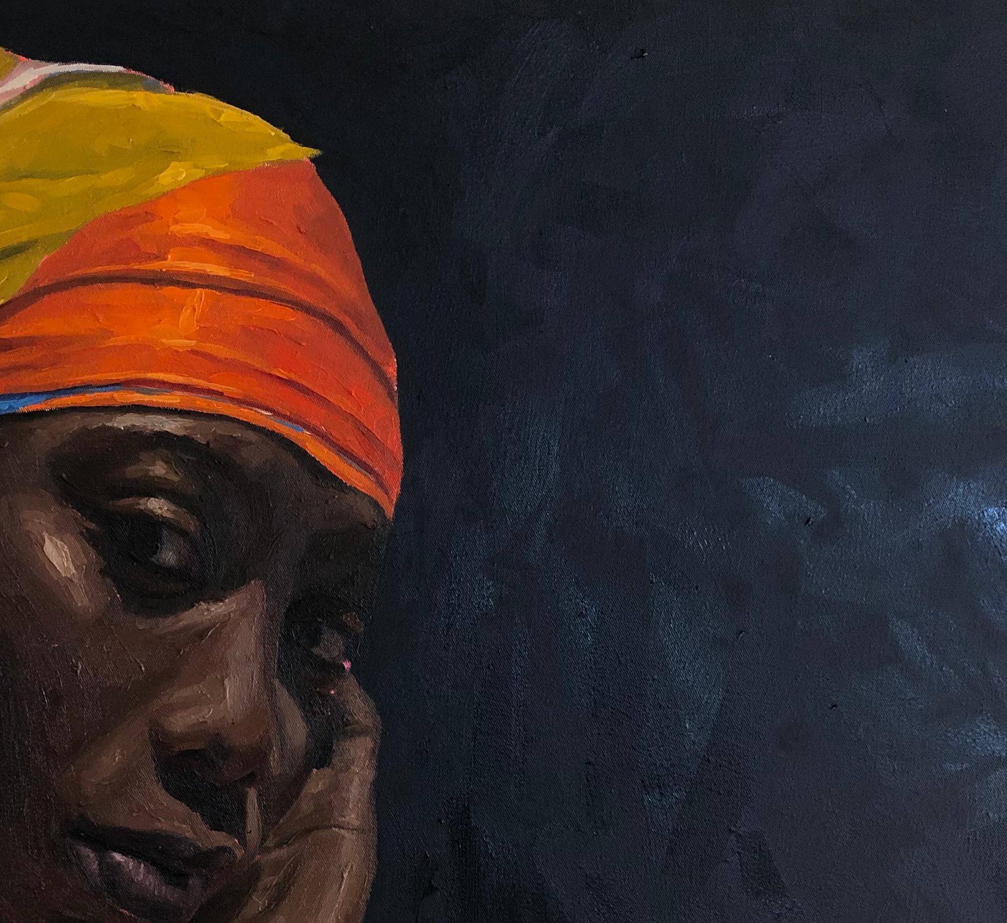 Sto bene, solo qui 2 - Painting Espressionista di Simon Obeka