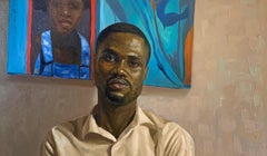 A prescindere da I Will Be Here 2: Ritratto ad olio contemporaneo del 21° secolo, Africa Man