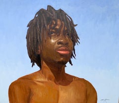 Strength of a Black Man: 21st Century Contemporary Figurative Oil Portrait