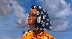 Unbroken 1: Zeitgenössisches figuratives Ölporträt einer Frau in der Natur des 21.