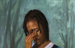 Worries, Troubles and Pondering 2: 21st Century Contemporary Oil Portrait, Woman