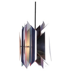 Simon P. Henningsen Tivoli Pendant in Chromed and Lacquered Metal by Lyfa 1990s