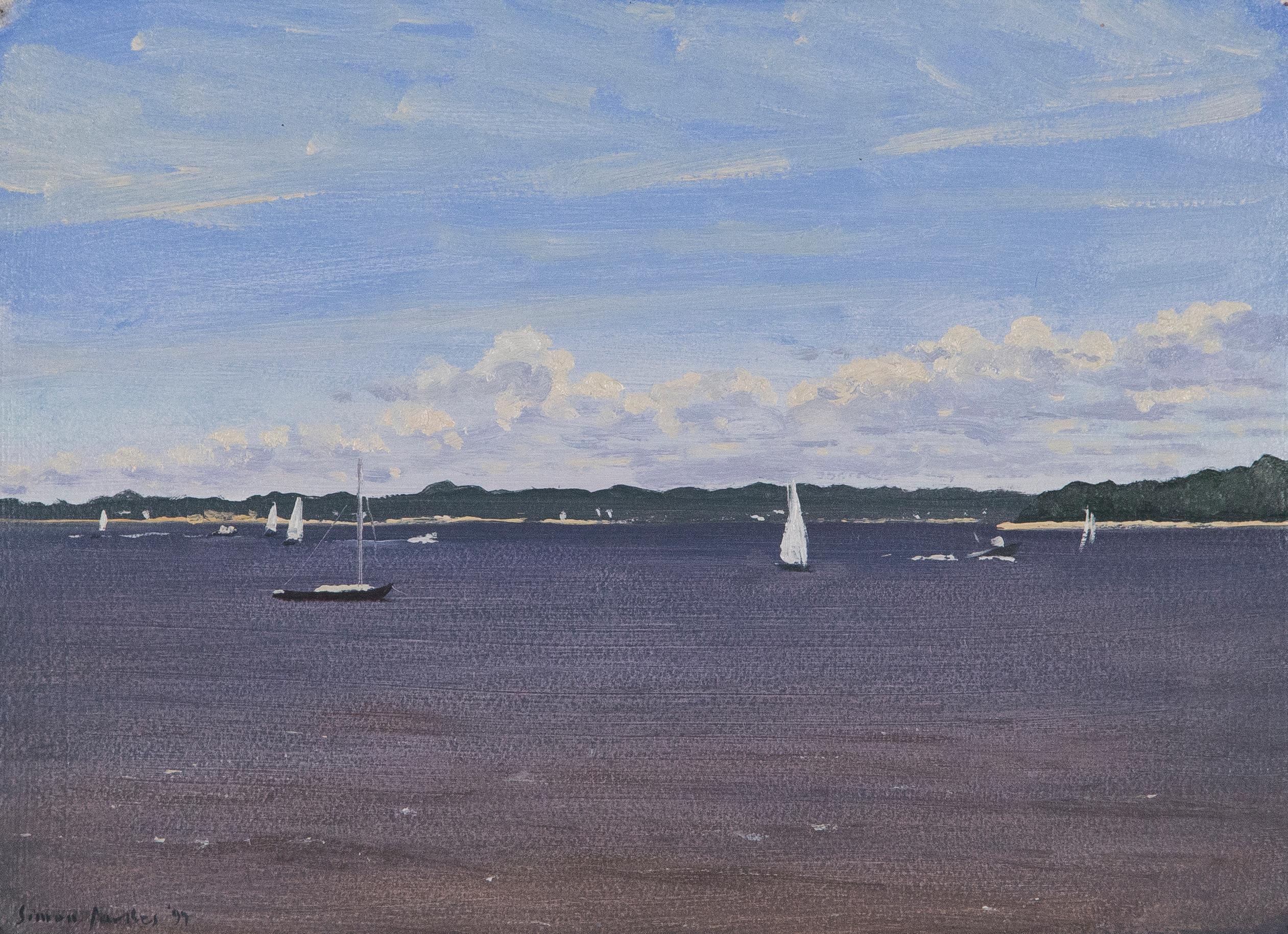 Gardiner's Bay, Early July, East Hampton - Painting by Simon Parkes