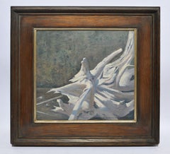Vintage American Modernist Driftwood Still Life Oil Painting by Simon Parkes