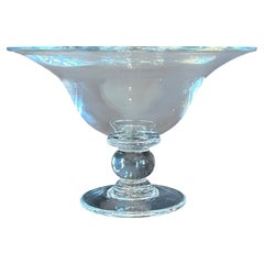 Simon Pearce Glass Footed Pedestal Compote Centerpiece Bowl