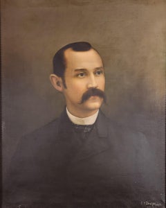 Retrato de un hombre, 1892, Artista de Detroit, Bigote prominente, Óleo sobre lienzo