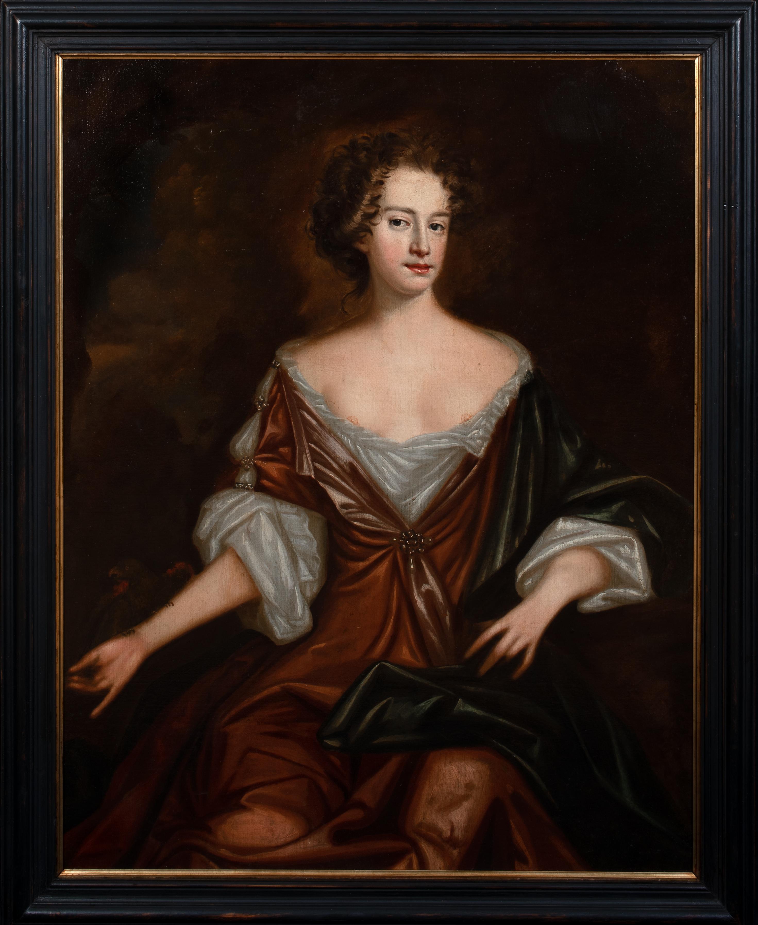 Portrait Of A Eleanor Gwyn (1650-1687), 17th Century   - Painting by Simon Pietersz Verelst (circle)