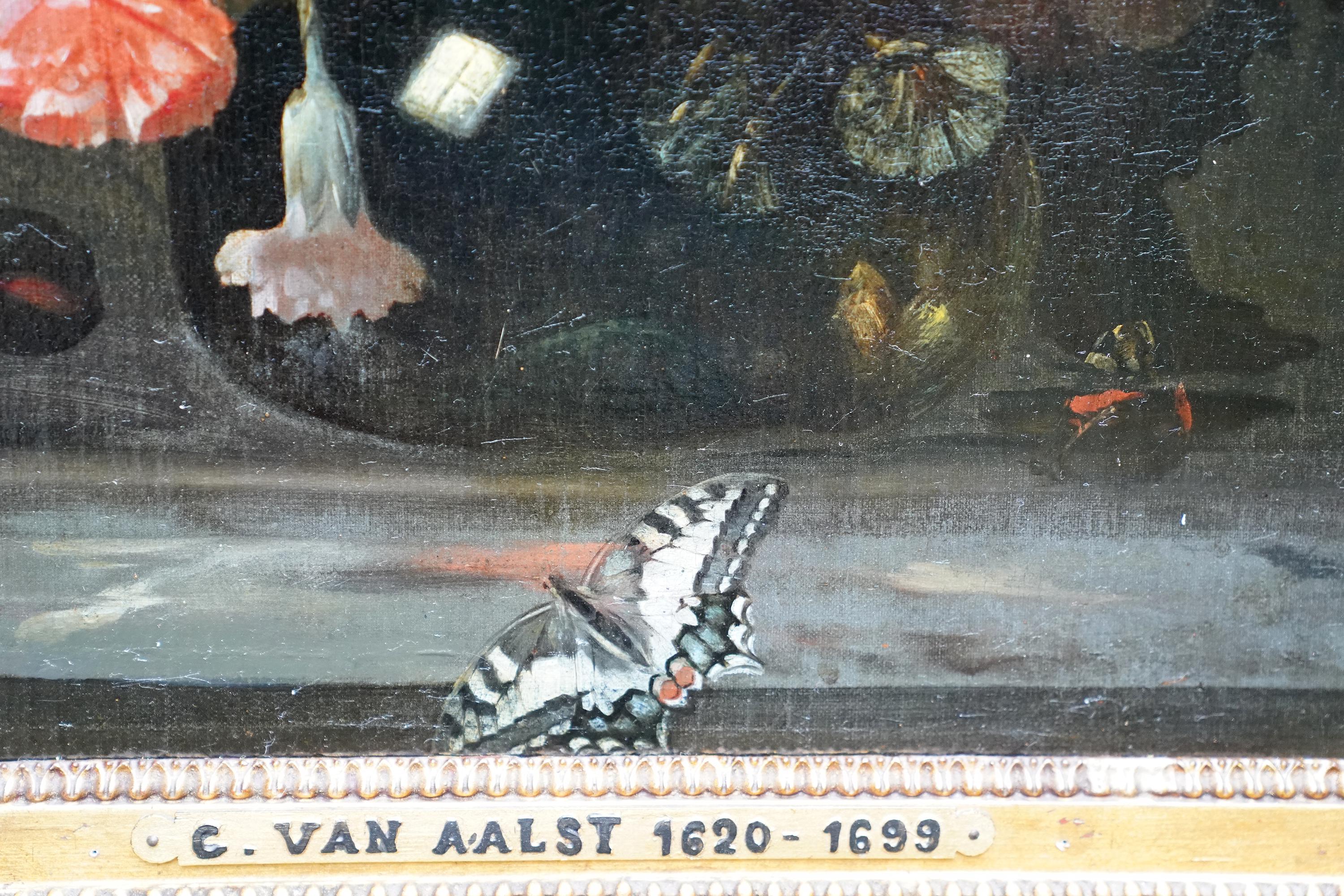 Gemischtes Blumenarrangement in einer Vase - Holländischer Alter Meister Goldenes Zeitalter Ölgemälde im Angebot 11