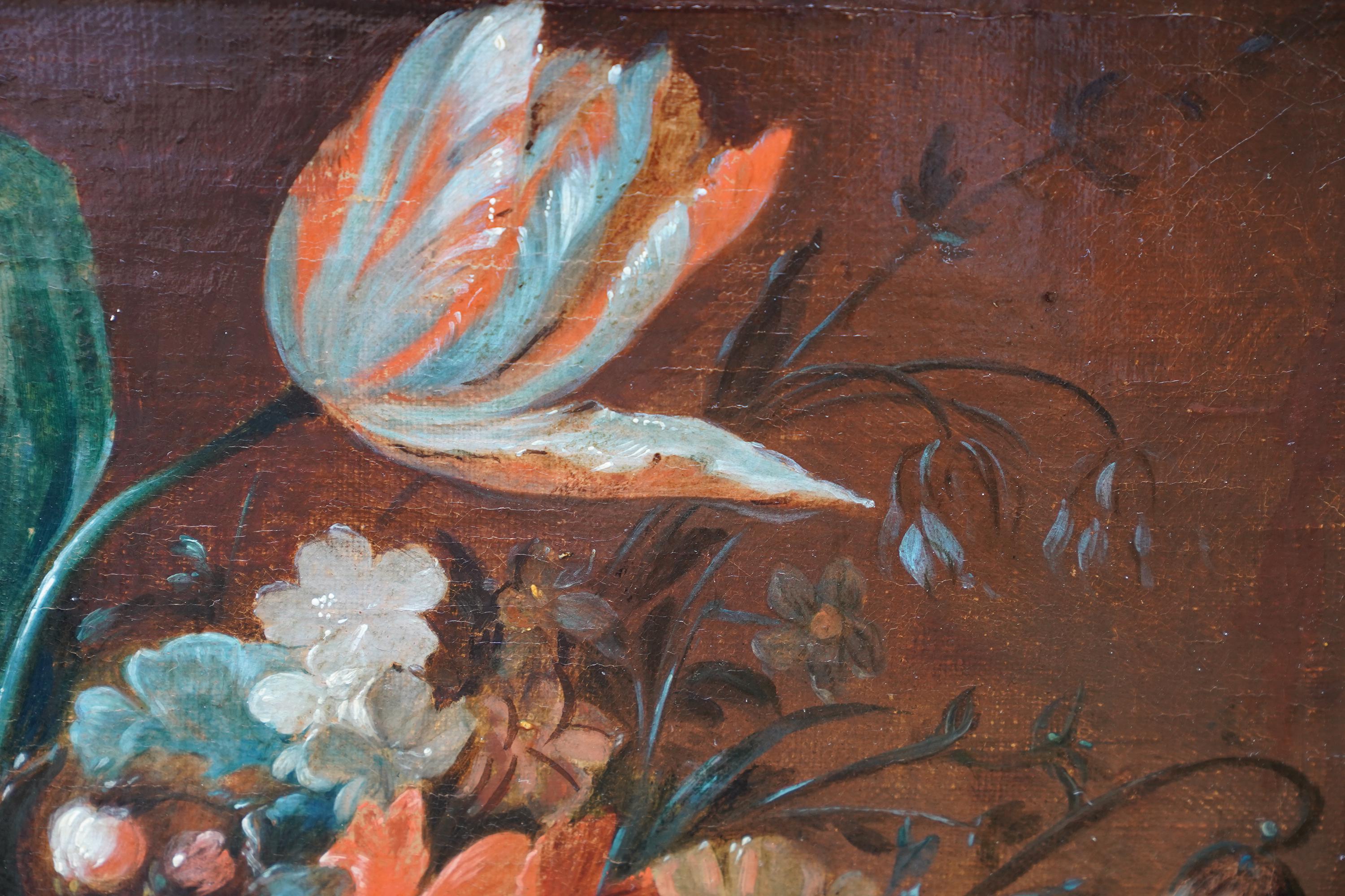 Stilleben mit Blumen und Früchten - Holländischer Alter Meister um 1700 florale Kunst Ölgemälde (Alte Meister), Painting, von Simon Pietersz Verelst