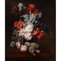 Still Life With Flowers, Late 17th-Century Dutch Painting