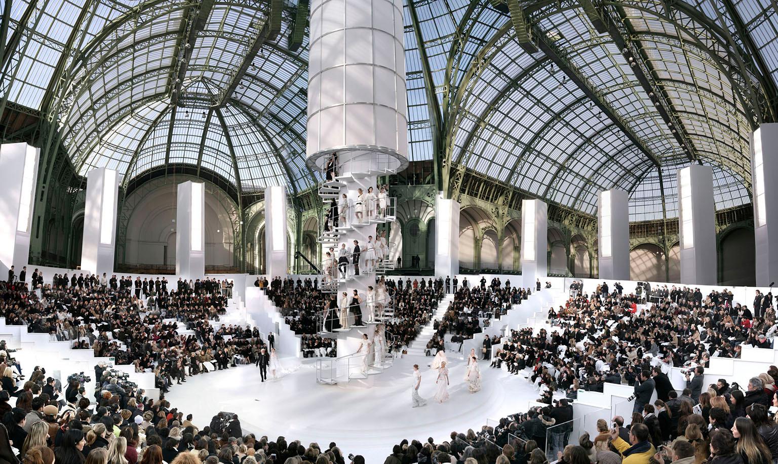 SIMON PROCTER Figurative Photograph - "Chanel The Tower, Fall/Winter 2004, Le Grand Palais, Paris" C-print by Procter