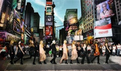 "Karl Lagerfeld a Times Square, Editoriale per Harper's Bazaar 2006, NYC"