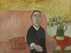 'Woman on a Sofa' by contemporary British artist Simon Quadrat