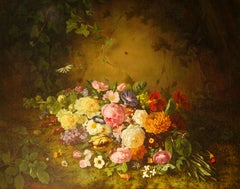 Bouquet of Wildflowers and Roses by Simon Saint Jean
