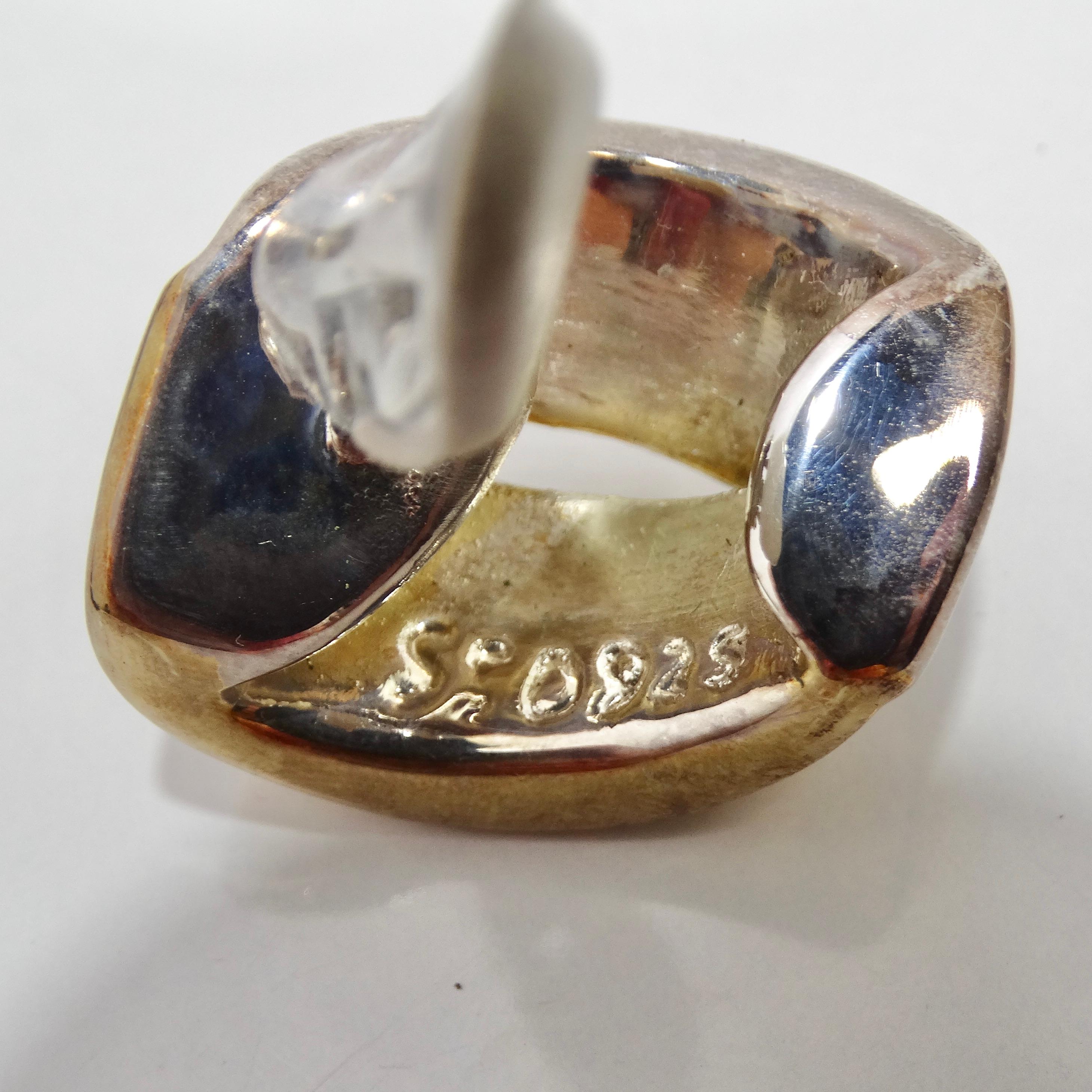 Simon Sebbag 1980s Sterling Silver Knot Clip On Earrings For Sale 5