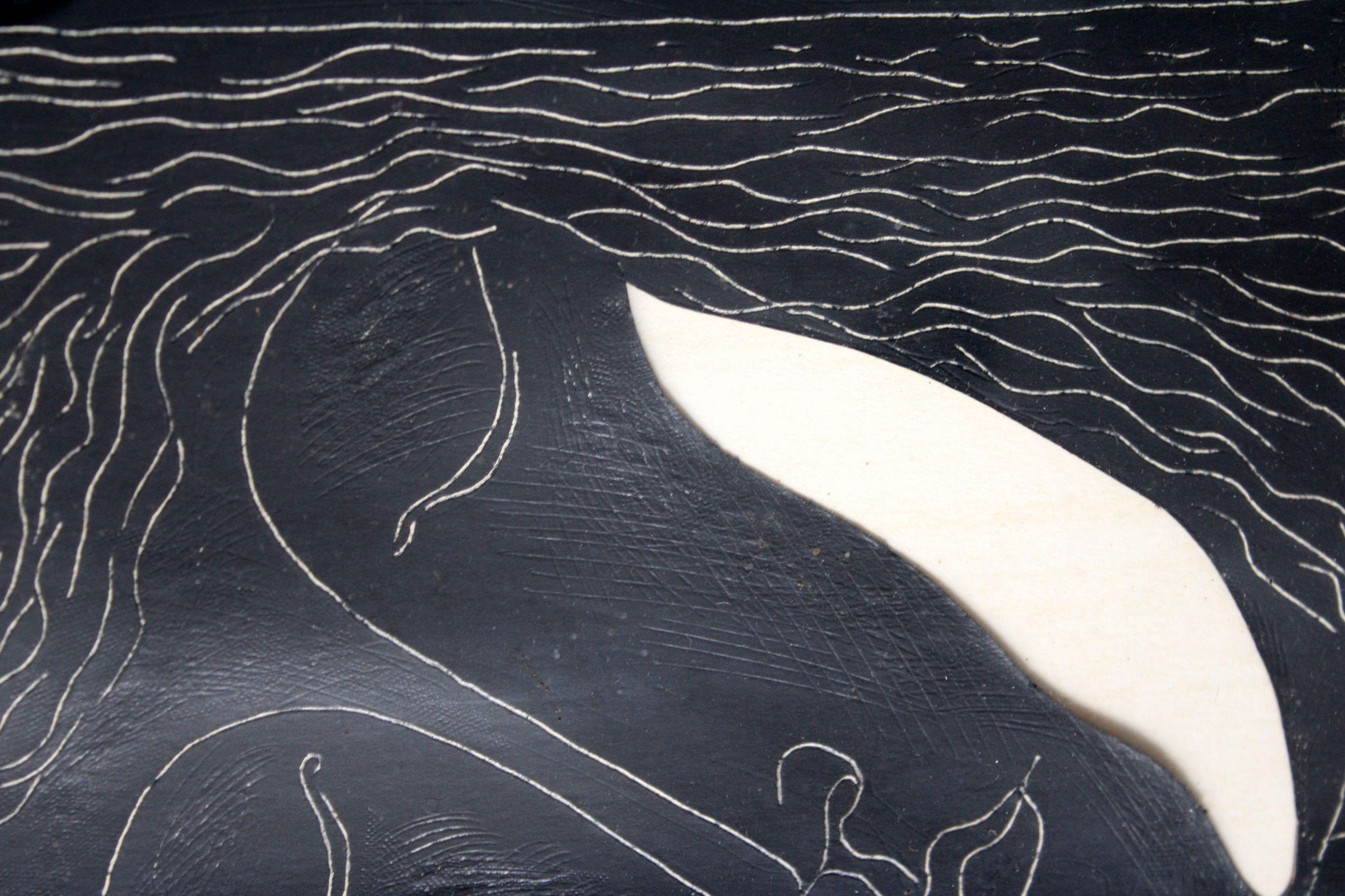 The Sea of Hopes. Paper, mixed media, 28x54 cm For Sale 3