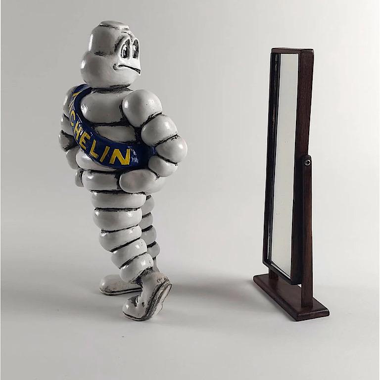 Simon Shepherd  Still-Life Sculpture - Simon Shepherd, Man in the Mirror (Michelin Man) 