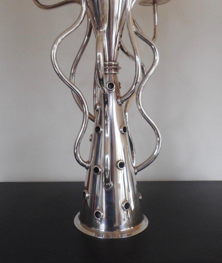 Late 20th Century Simon Silver Plated Candelabra by Bořek Šípek