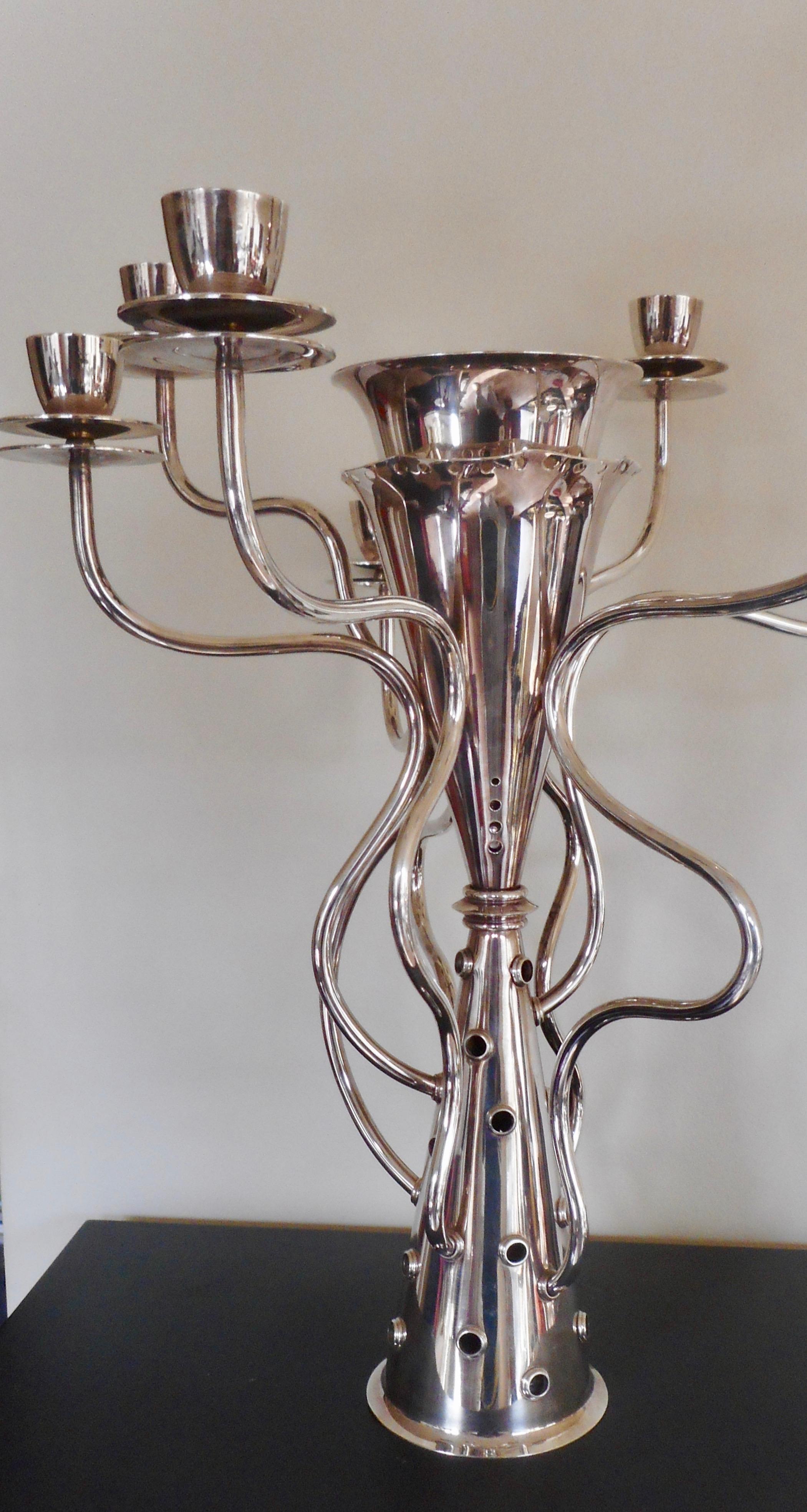 Simon Silver Plated Candelabra by Borek Sipek (Silber) im Angebot