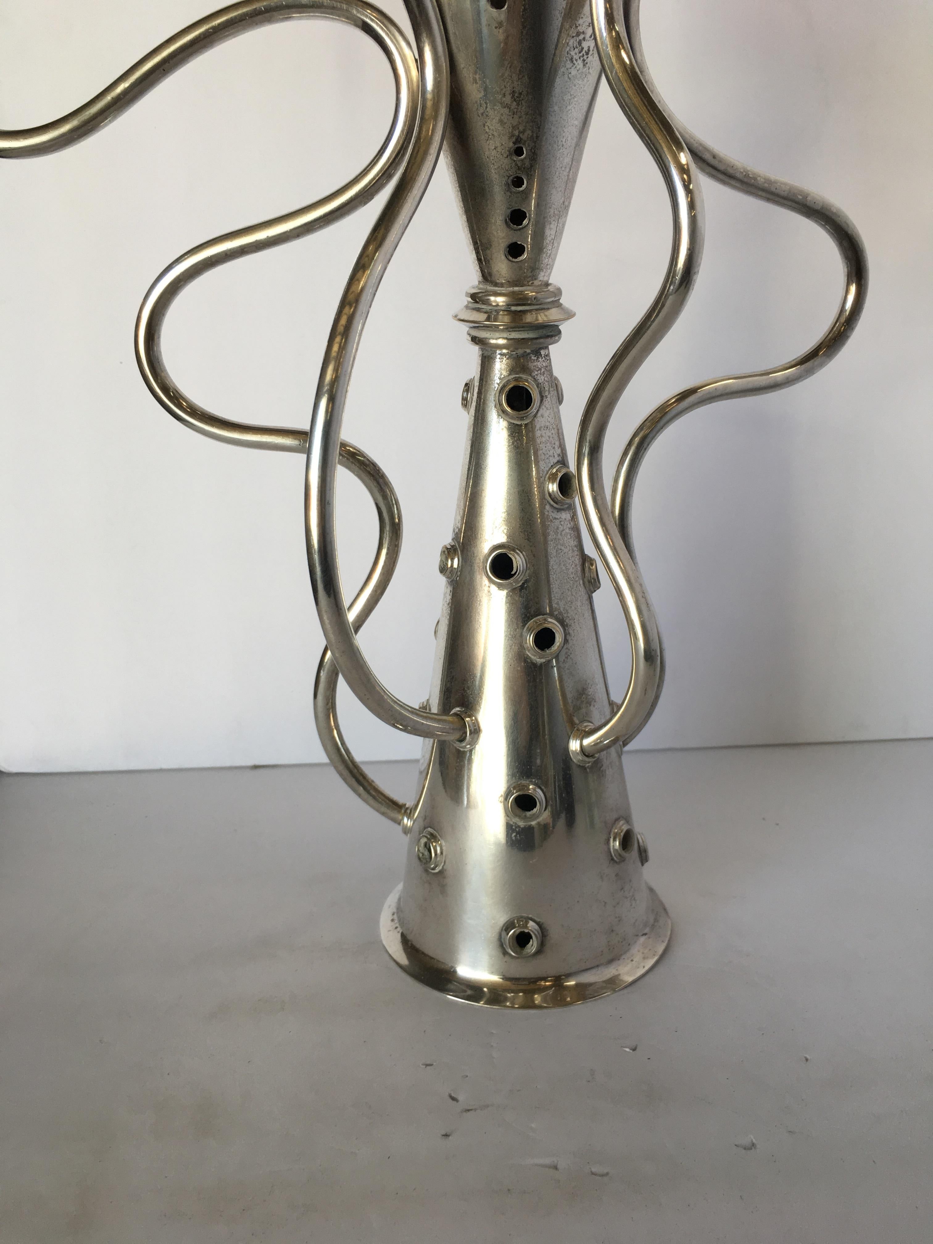 Italian Simon Silver Plated Candelabra by for Driade