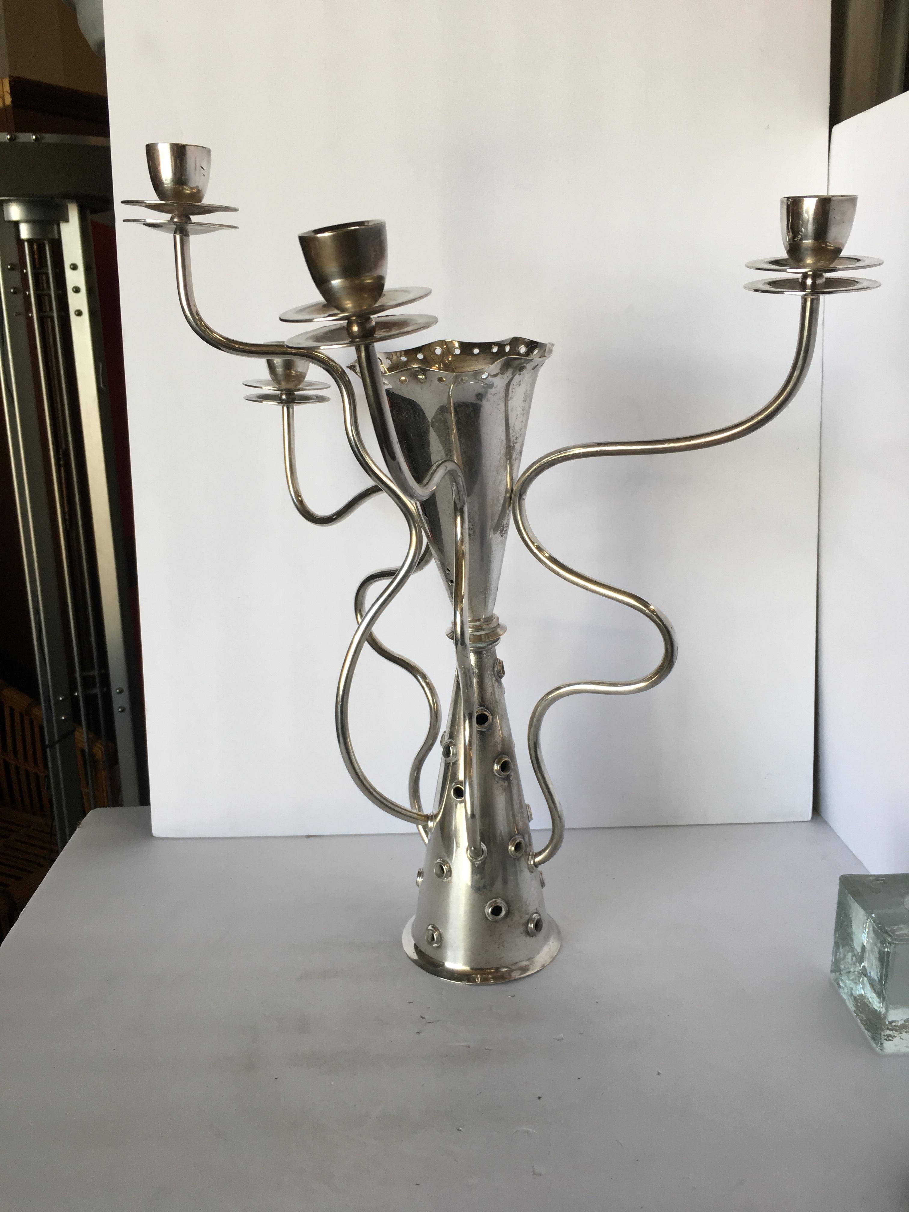 Simon Silver Plated Candelabra by for Driade 2