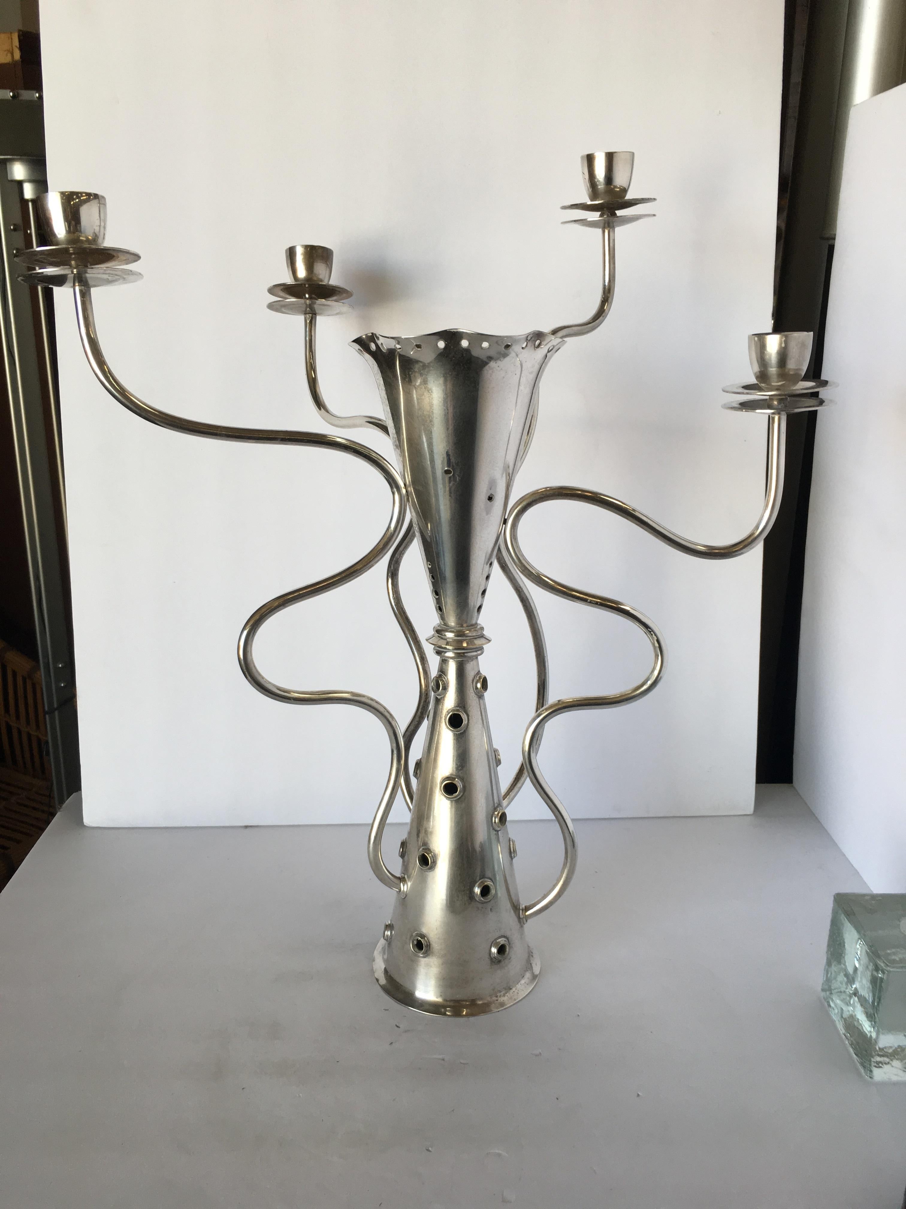 Simon Silver Plated Candelabra by for Driade 3