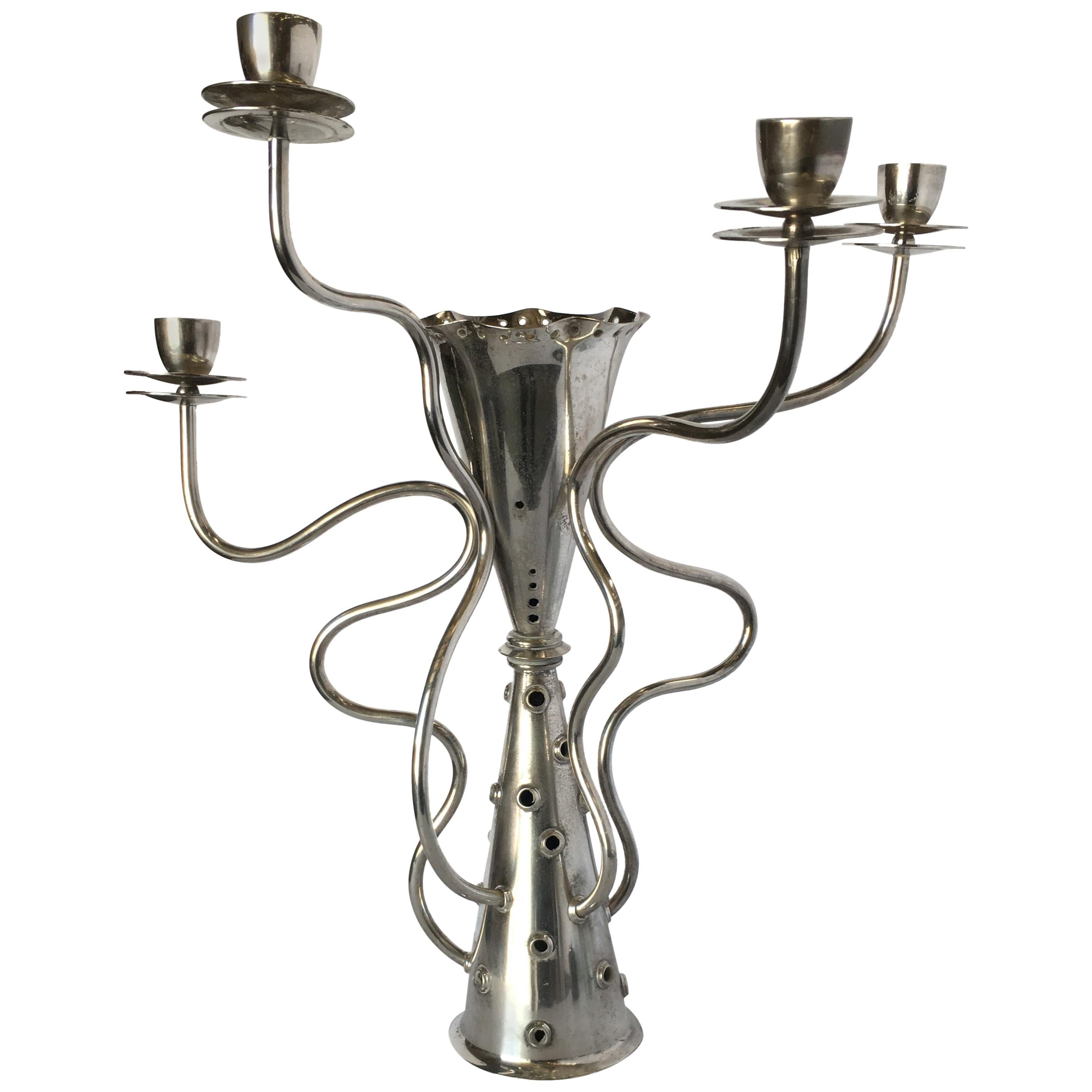 Simon Silver Plated Candelabra by for Driade