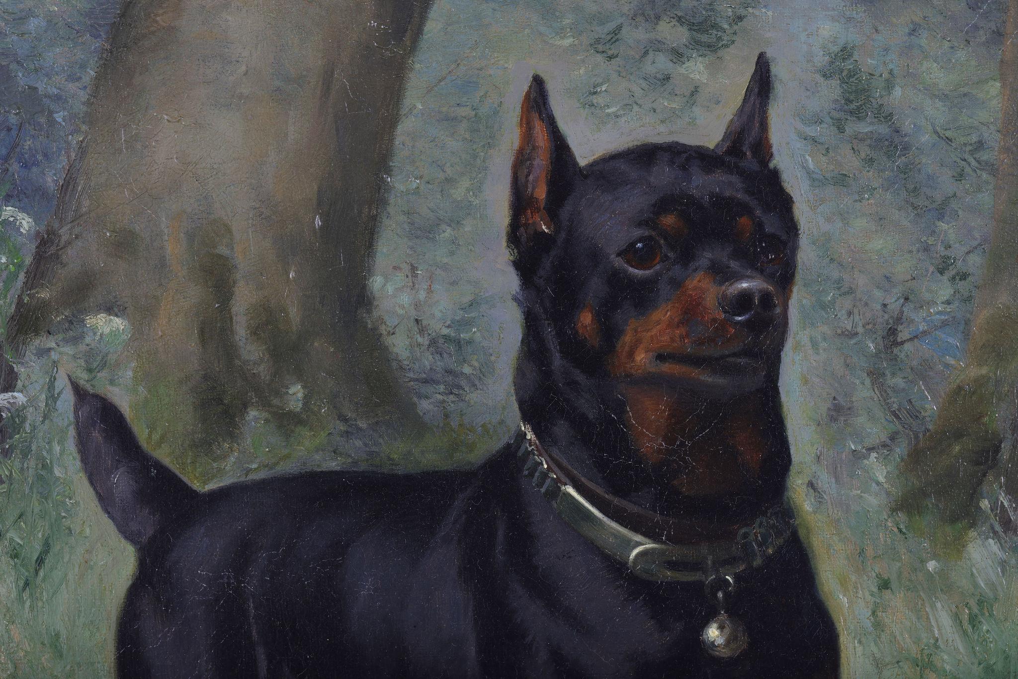 A Terrier - Dutch School Painting by Simon Simonsen 