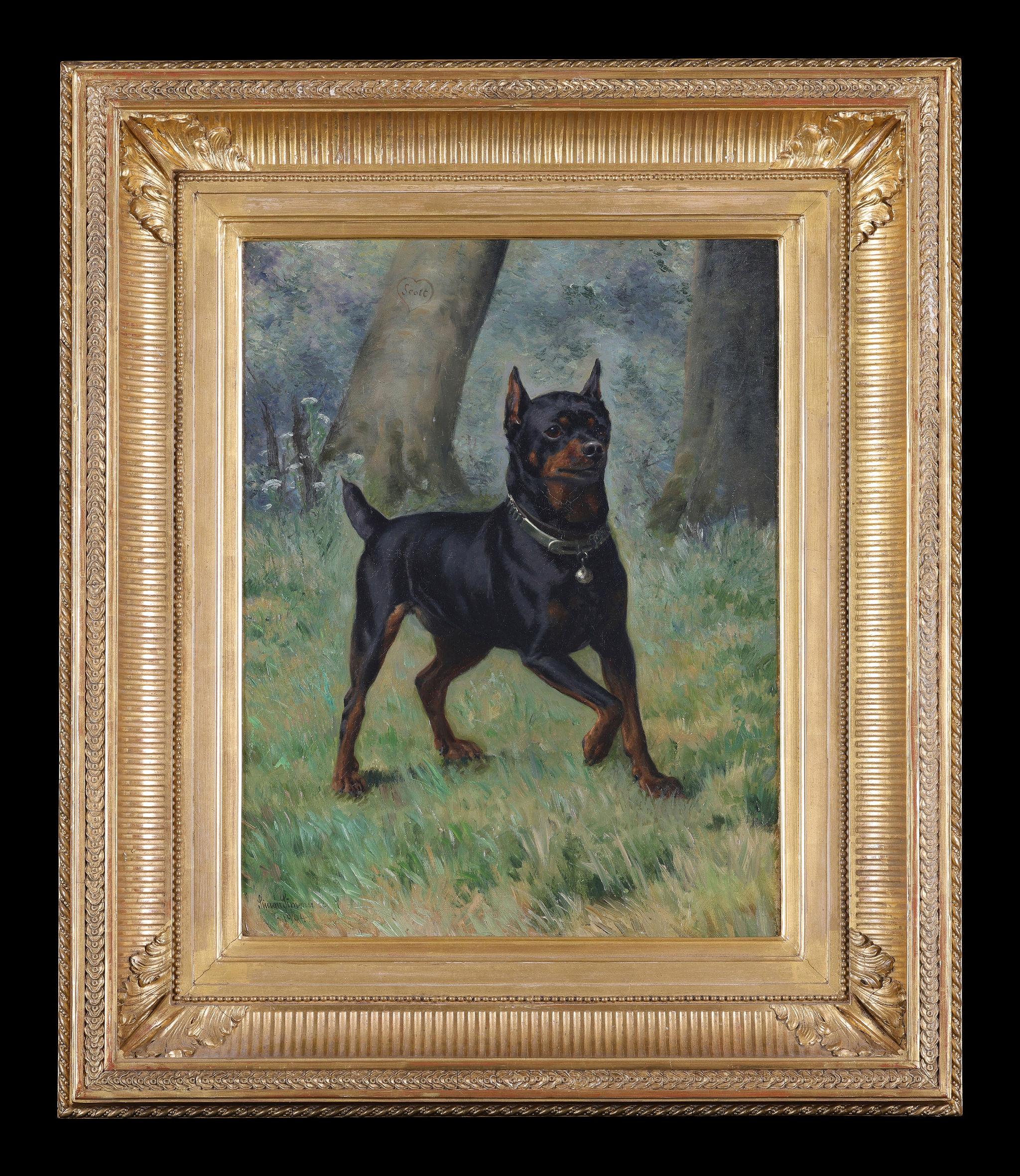 Ein Terrier – Painting von Simon Simonsen 
