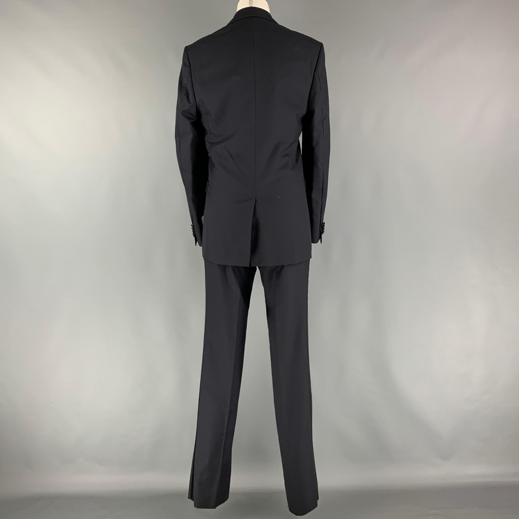 SIMON SPURR VALDEX Size 36 Regular Black Wool Notch Lapel 30 36 Tuxedo 1