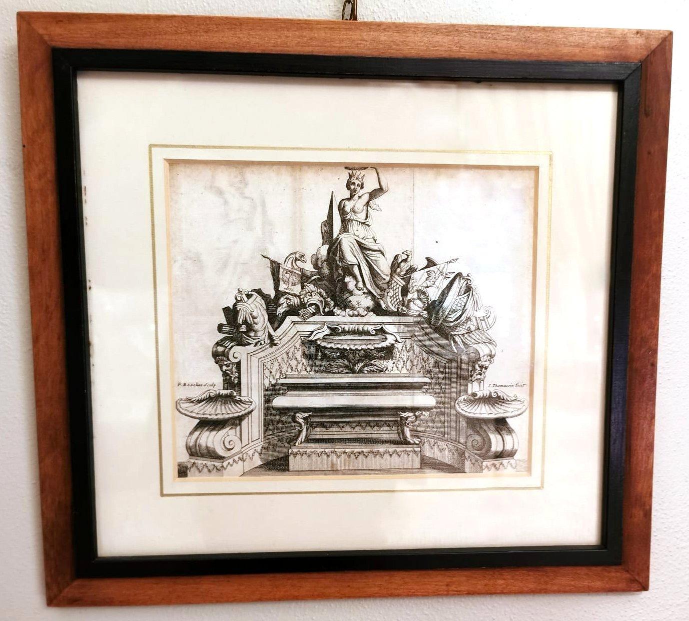 We kindly suggest you read the whole description, because with it we try to give you detailed technical and historical information to guarantee the authenticity of our objects.
Beautiful and meticulously detailed etching with sober wooden frame; the