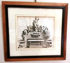 Impression française « La Gloire De La France » de Simon Thomassin gravée dans un cadre en bois