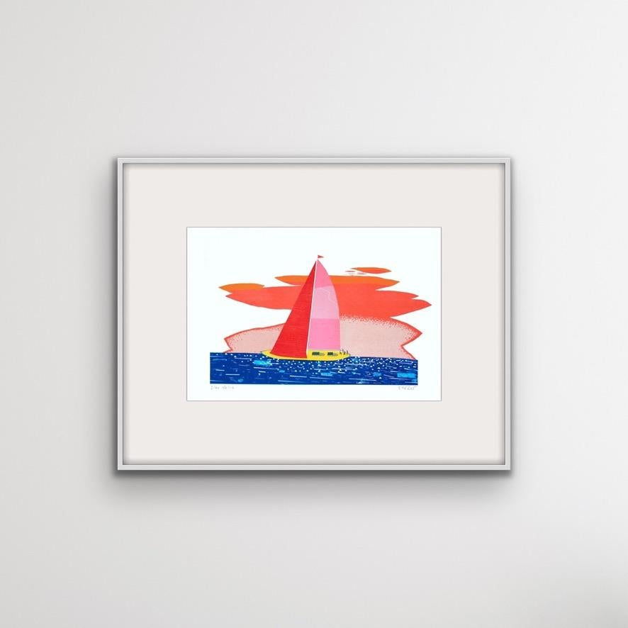 Nellie, Simon Tozer, Limited edition print, Sailing art, Illustration art - Contemporary Print by Simon Tozer 