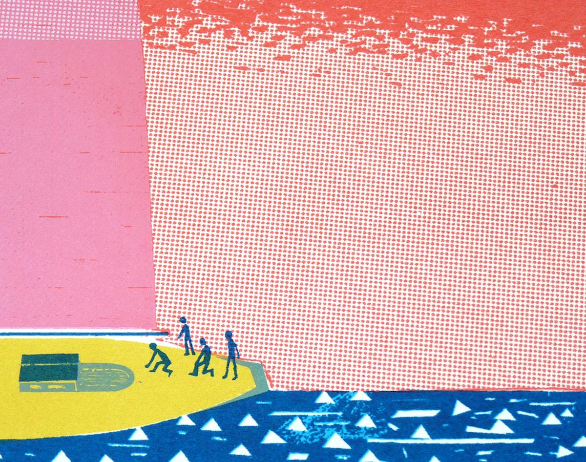 Nellie by Simon Tozer
Limited edition print and hand signed by the artist 
Screenprint on Paper
Image Size: H:35cm x W:50cm
Complete size of unframed work: H:35cm x W:50cm x D:0.1cm
Sold unframed 
Please note that insitu images are purely an