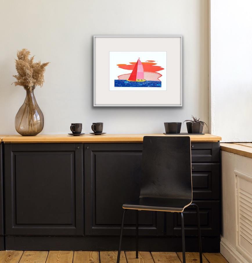 Nellie, Simon Tozer, Limited edition print, Sailing art, Illustration art For Sale 3