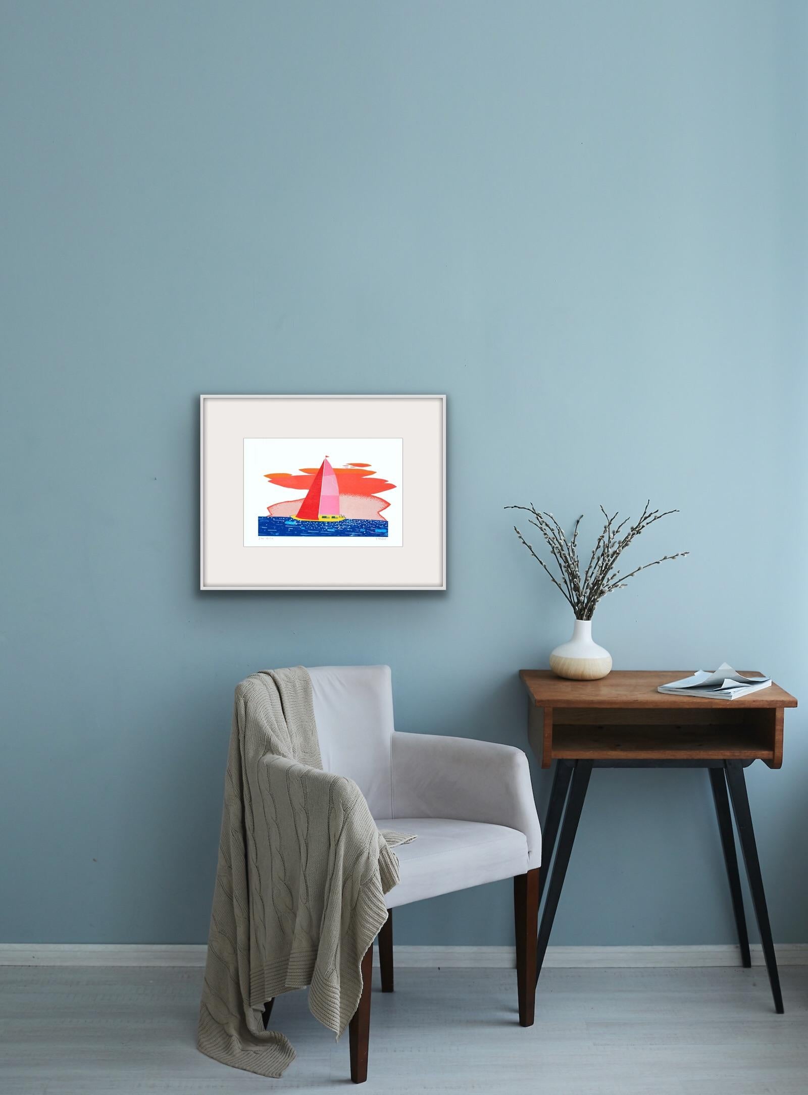 Nellie, Simon Tozer, Limited edition print, Sailing art, Illustration art For Sale 4