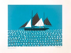 Excelsior by Simon Tozer, Limited edition, Sailing, Landscape,Figurative art
