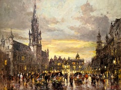 'La Grand-Place, Brussels' by Simon Van Gelderen (Brussels 1905 – 1986 Ostend)