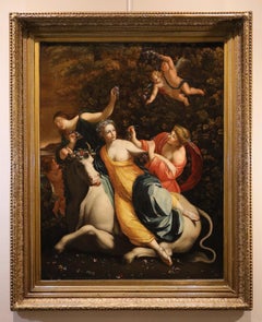 Abduction Of Europa Vouet Paint 17/18th Century Oil on canvas Old master France