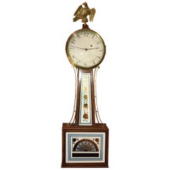 Simon Willard Patent Timepiece Banjo Clock with T Bridge Movement